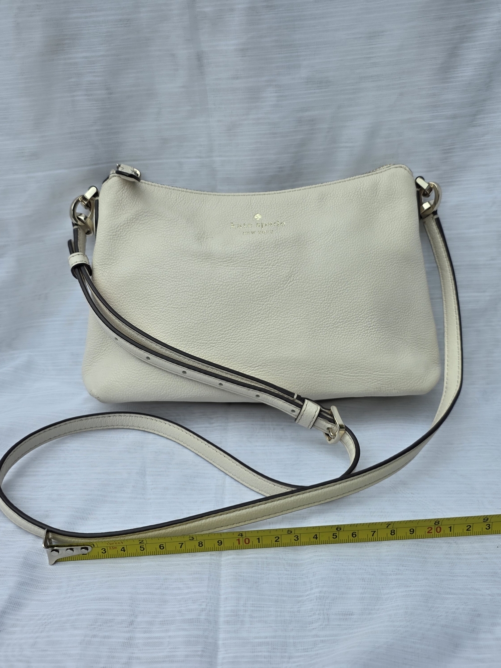 Kate Spade Bailey Pebbled Leather Crossbody Bag Off-White / Buttermilk